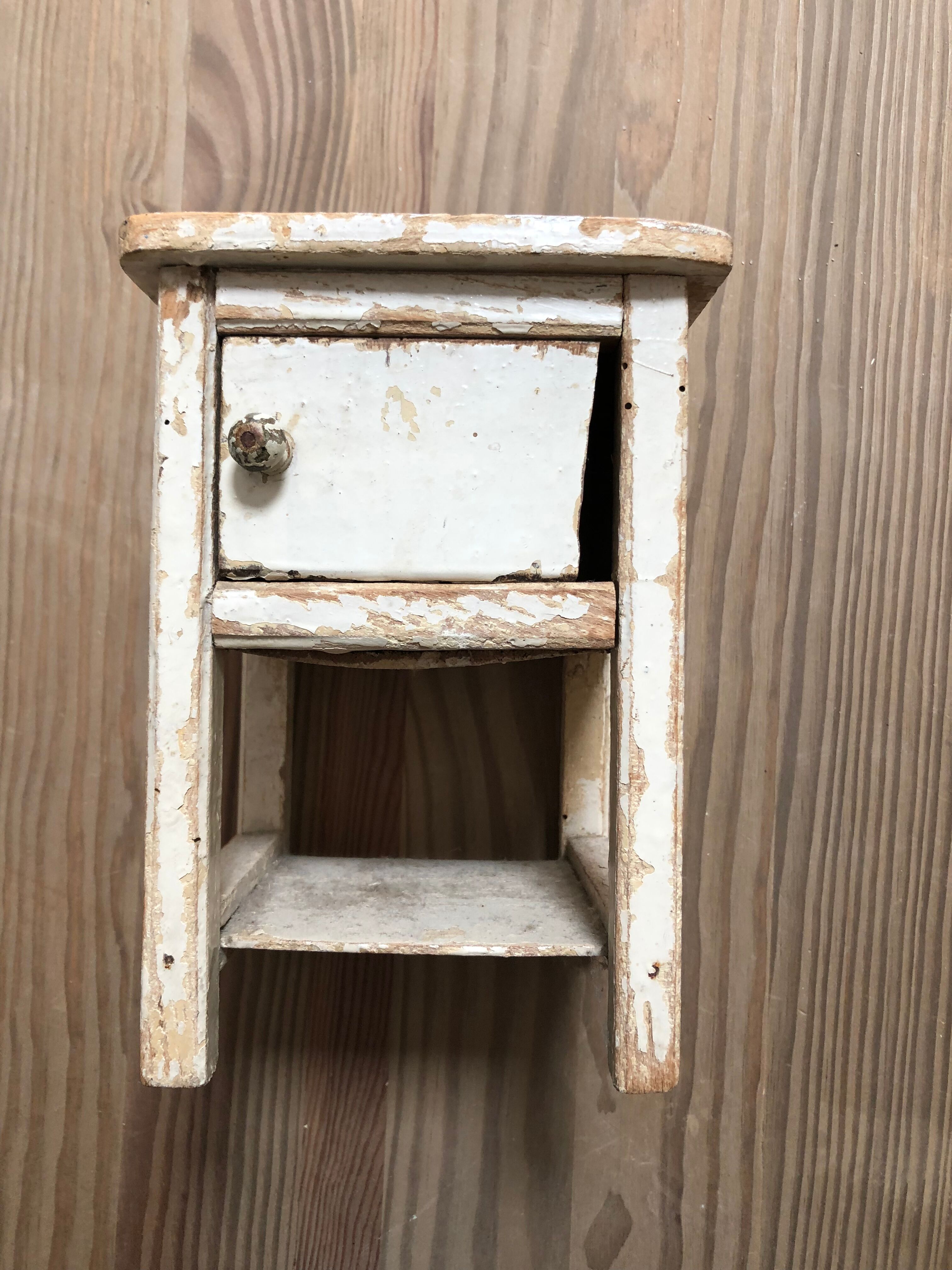 Antique wooden toy small bedside table