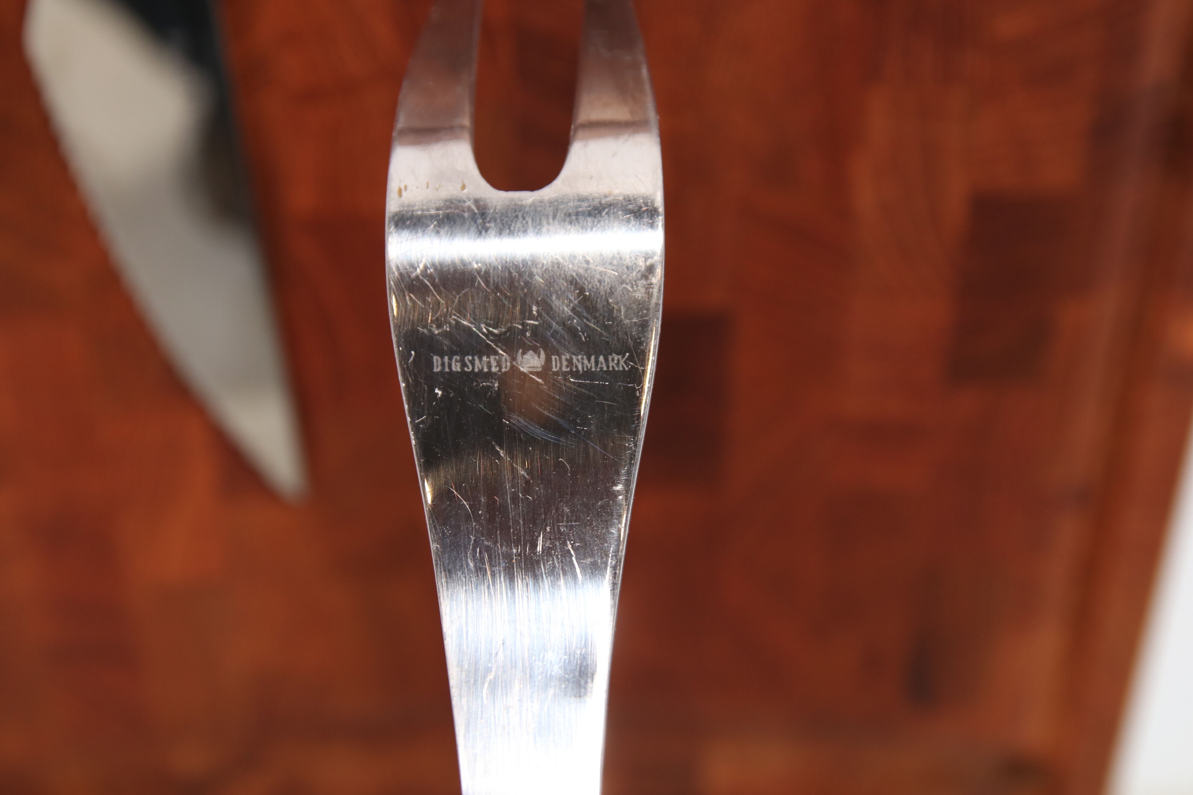 Danish cutting board and cutlery by Jens Quistgaard for Digsmed