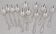 12 mocha spoons, coffee, silver-plated metal Ercuis Lauriers