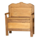 Adorable banc de sacristie en bois blond. Fin XIXeme.