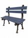 Old cast iron and wood garden bench repainted.