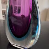 Sommerso vase in Murano glass