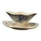 Porcelain sauceboat from Gien, Floréal blue model.