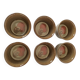 6 Denby stoneware ramekins with mushroom design - 1970s