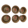 6 Denby stoneware ramekins with mushroom design - 1970s