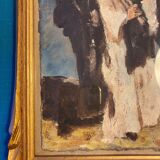 Old painting, portrait of an orientalist, signed and dated 1939.