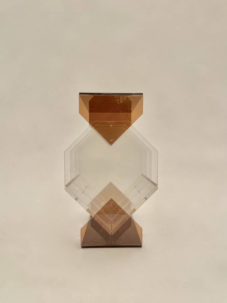 Vintage Plexiglass Newspaper Holder by Michel Dumas