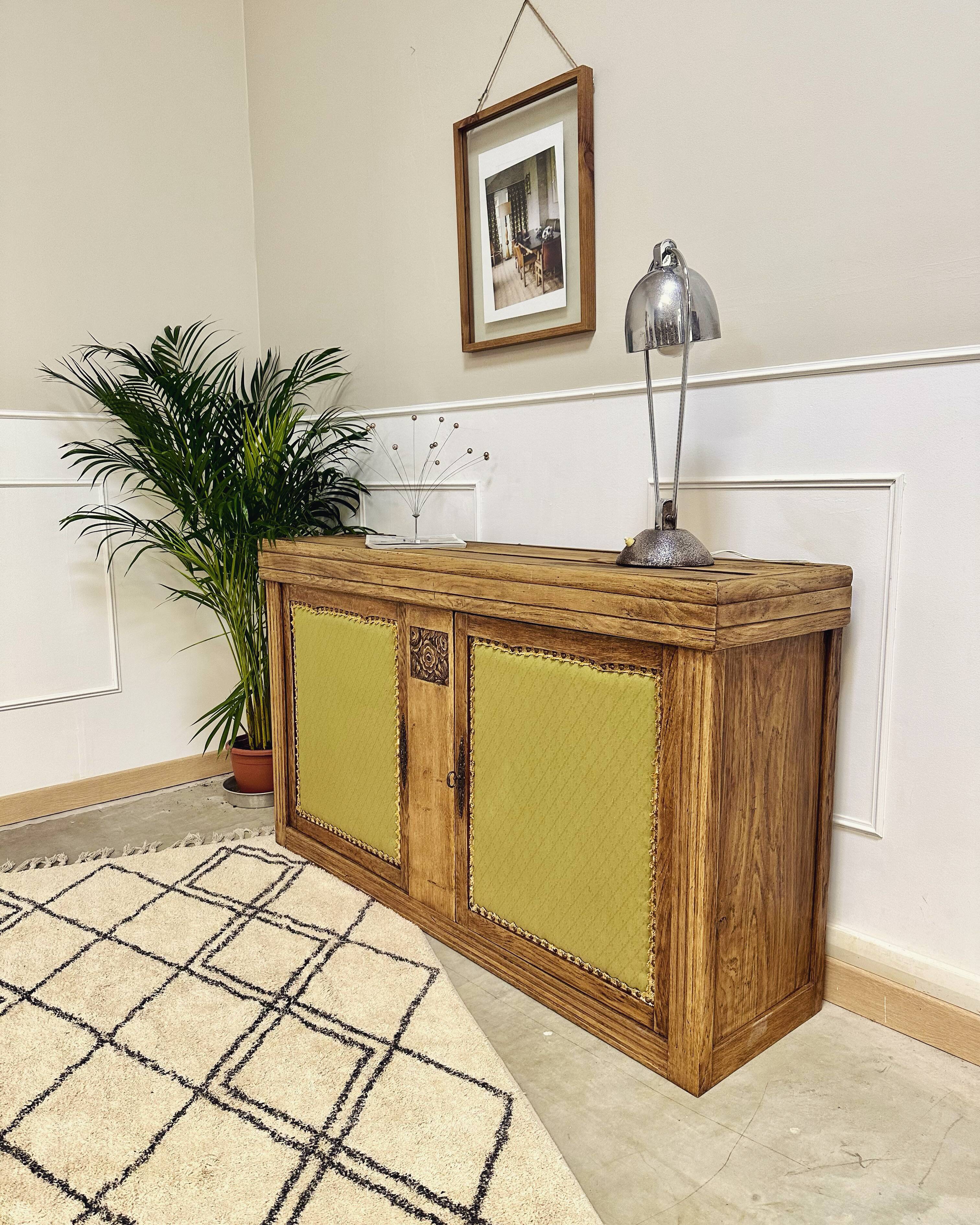 Country sideboard fabric doors