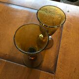 Set of two Biot glasses, standing