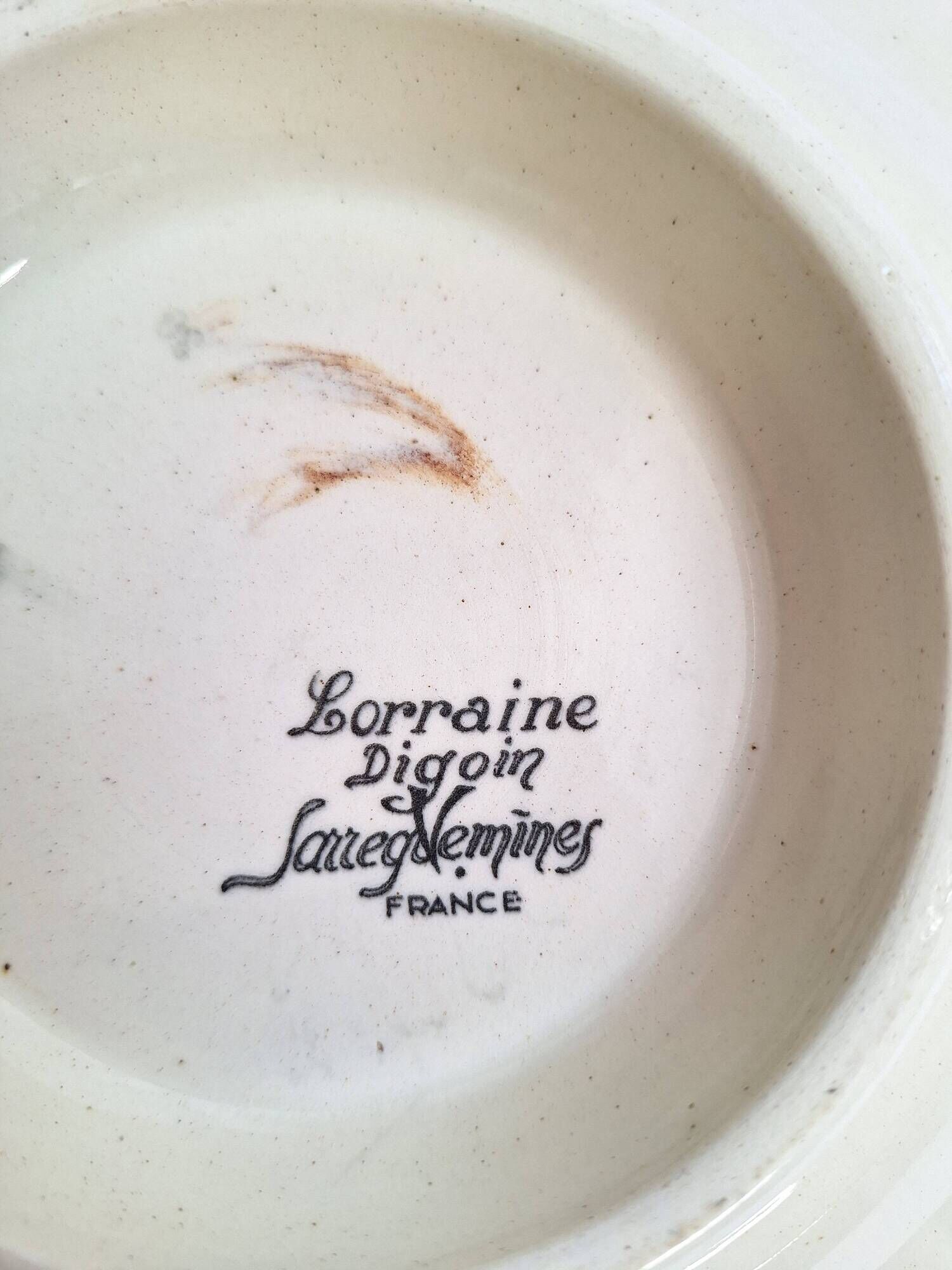 Stand / Compote dish Digoin Sarreguemines Model Lorraine
