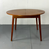 Table à manger ronde extensible moderniste danoise du milieu du siècle, 19