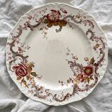 8 polychrome ironstone dinner plates "Wentworth" by Emile Bourgeois