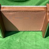 Leather and travertine coffee table, Switzerland 1970s