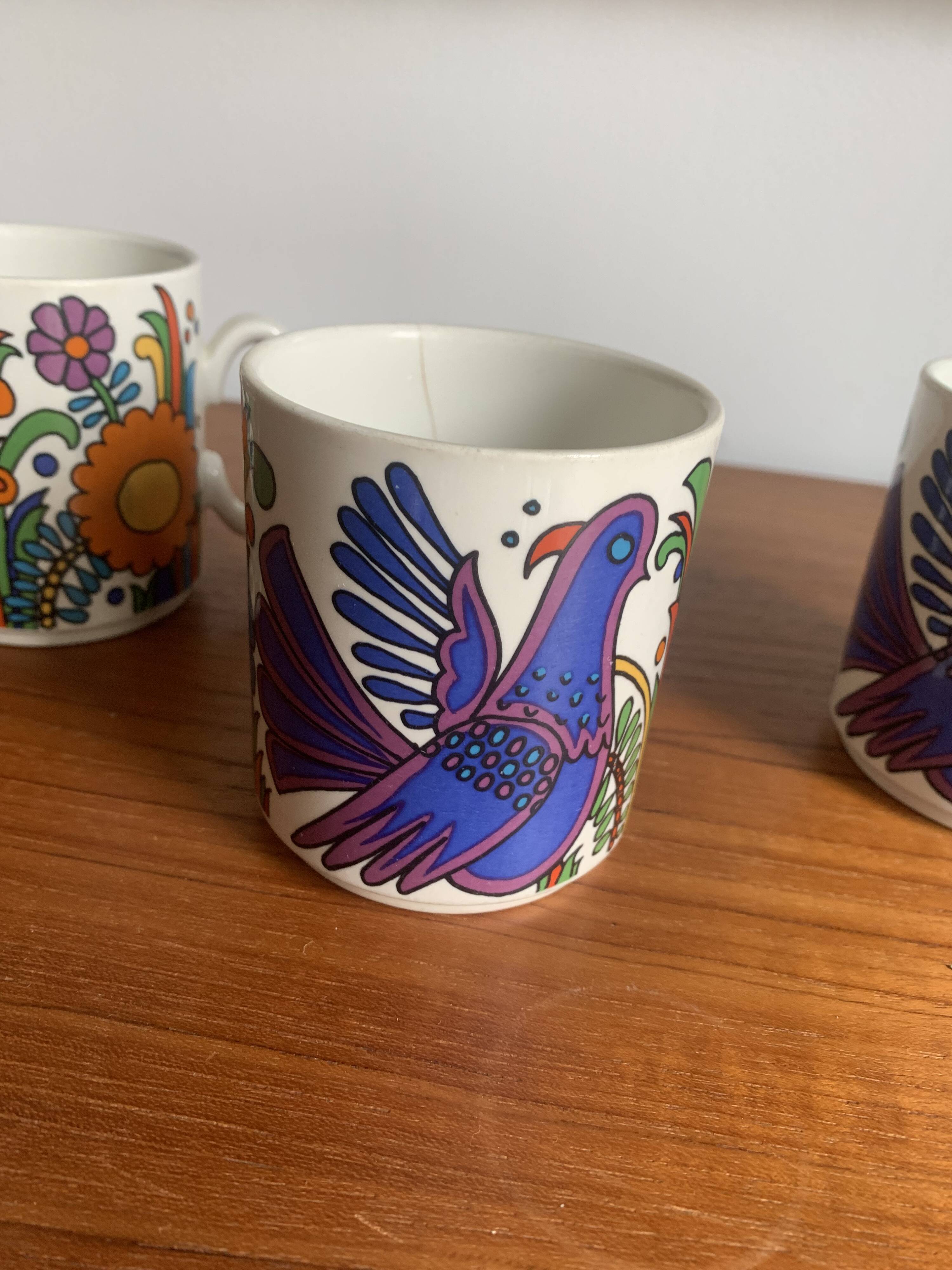 Mugs Set of 3, Villeroy and Boch Acapulco, 1970s