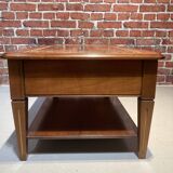 Wood and marble coffee table