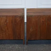 Vintage Military Campaign Brass Bedside Tables, Set of 2