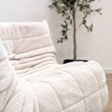 Togo angle en velours crème