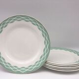 6 flat plates "Digoin Sarreguemines"- model Lola