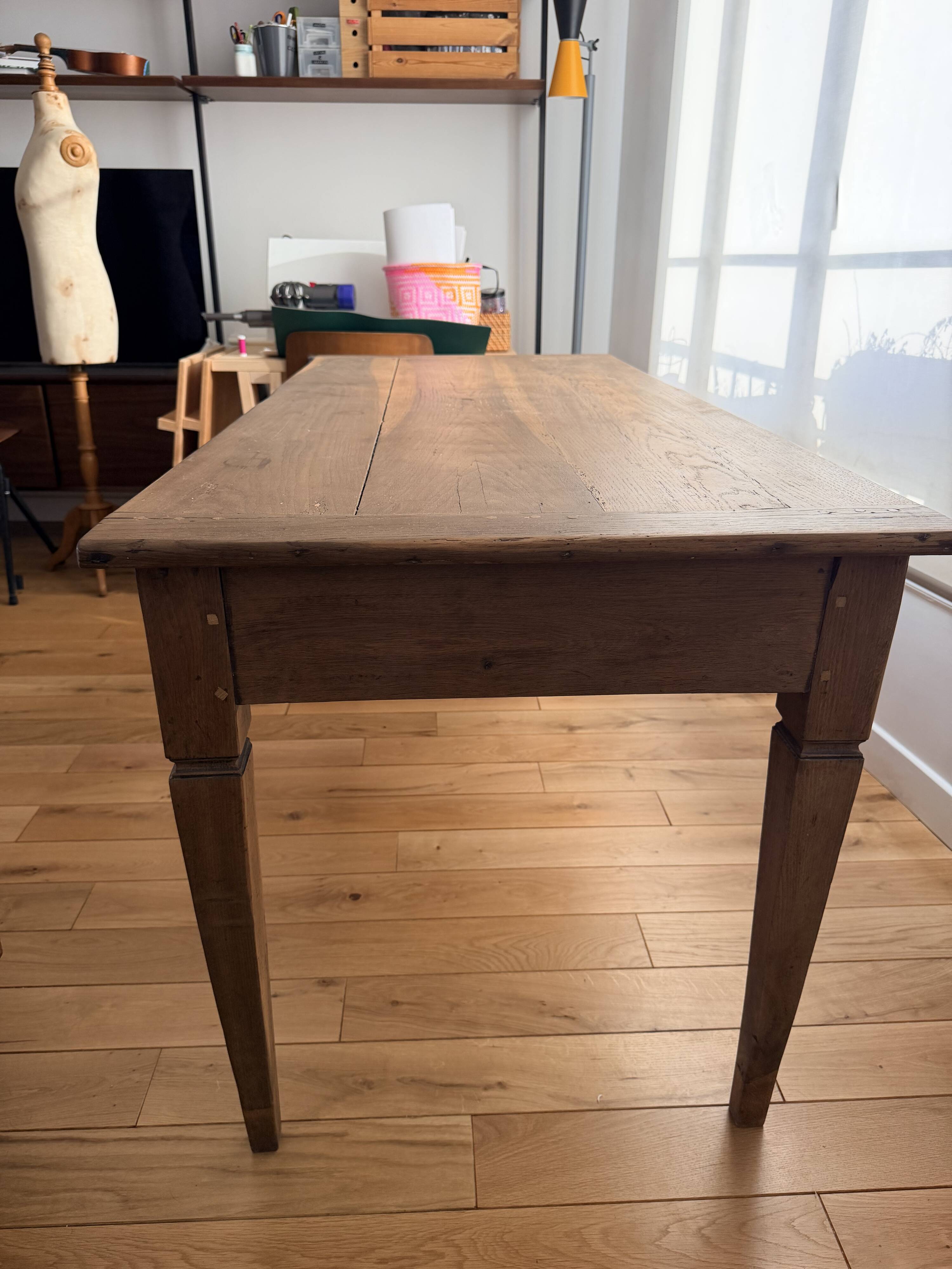 Ancienne table de ferme restaurée