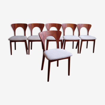 Peter Dining Chairs by Niels Koefoed for Koefoed Hornslet, 1950s, Set of 6