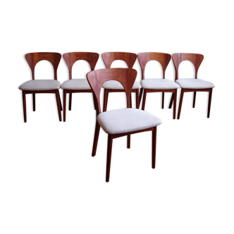 Peter Dining Chairs by Niels Koefoed for Koefoed Hornslet, 1950s, Set of 6