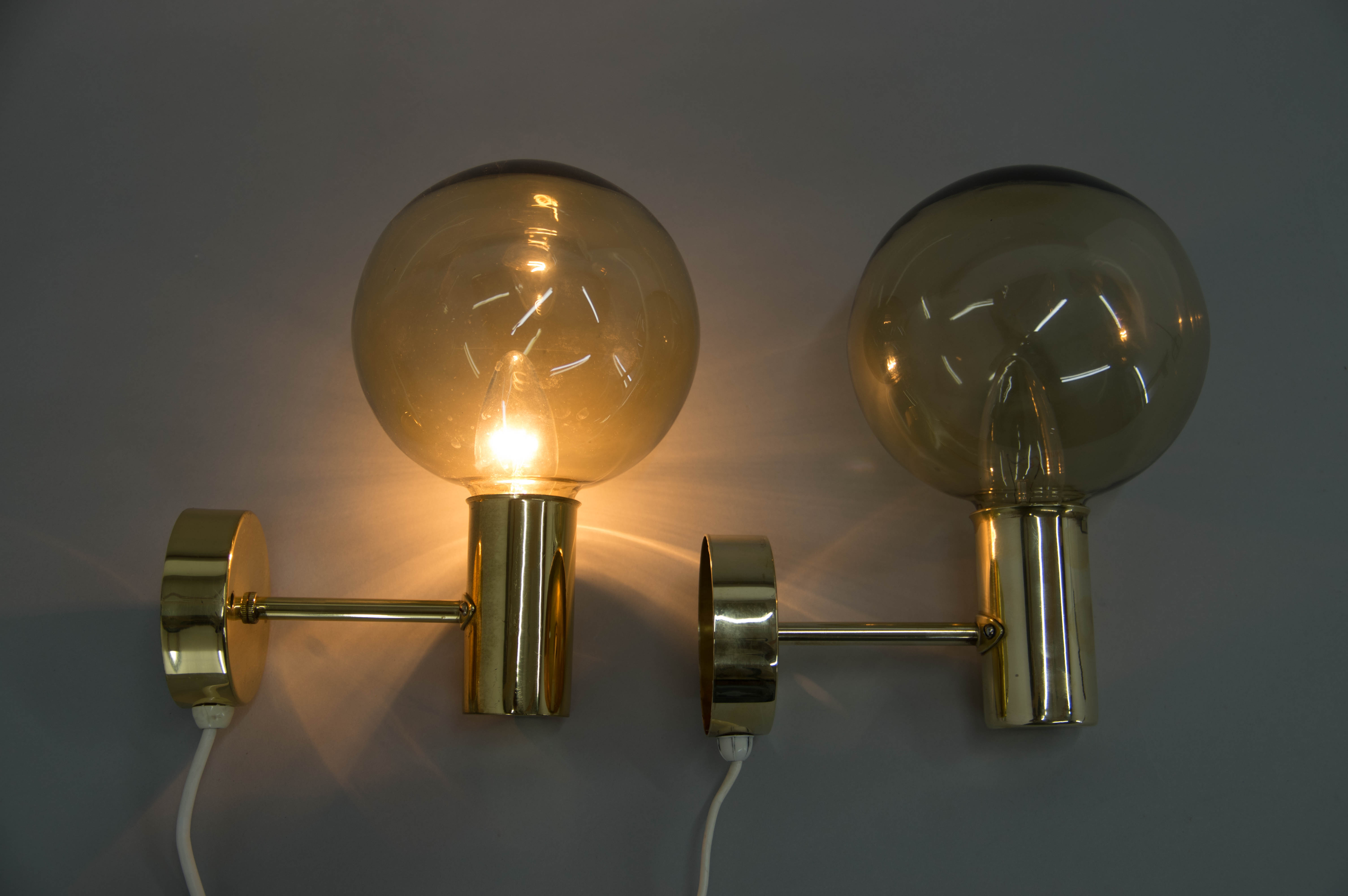 Set of Two Hans-Agne Jakobsson Wall Lamps, 1960s