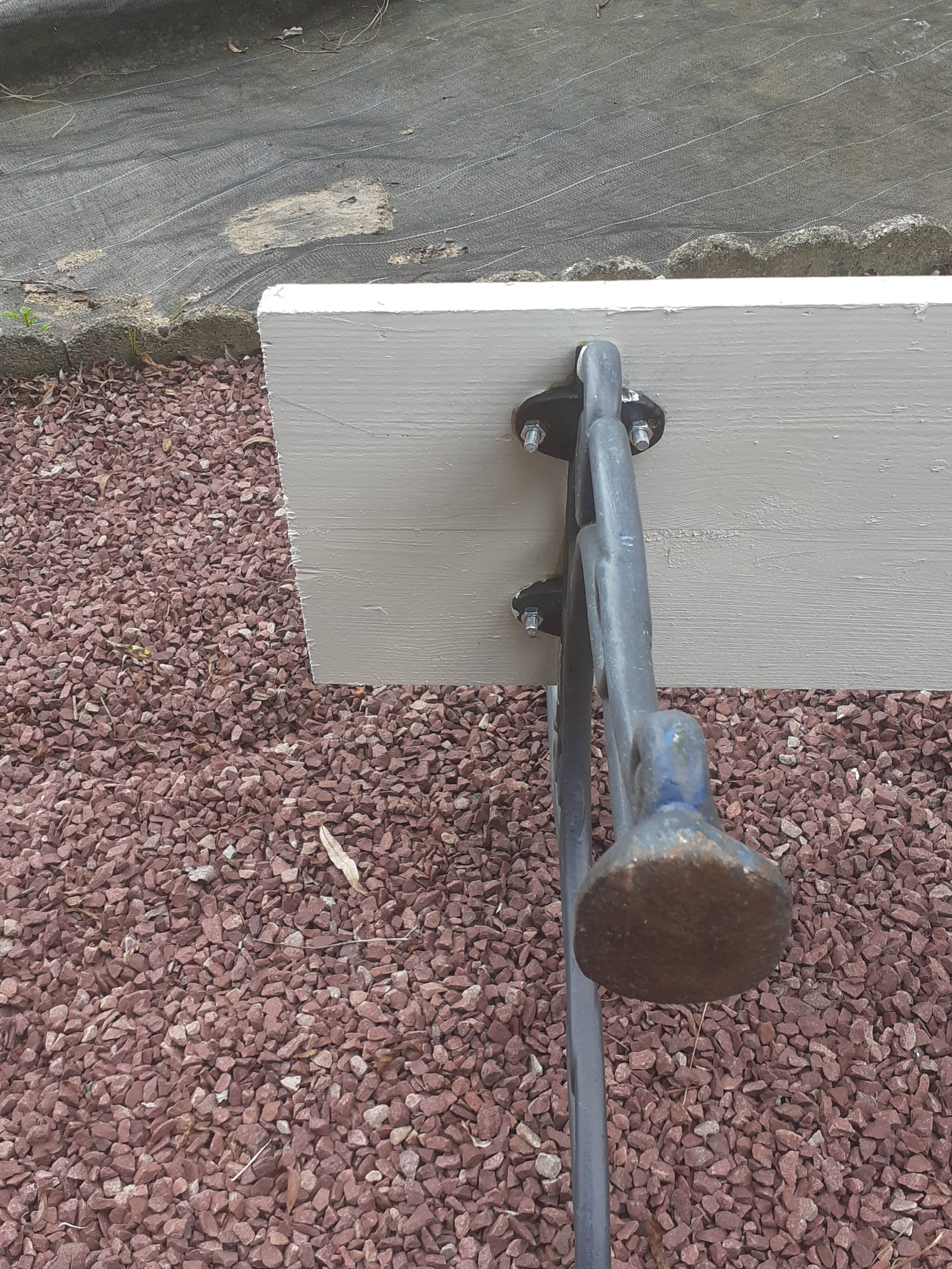 Garden bench with old cast-cast-or-cast-or-cast foot