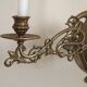 Double candle holder piano wall light in bronze 4874