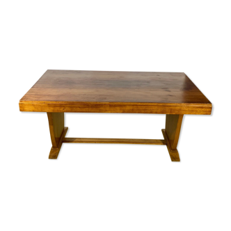 Table de salle à manger en palissandre et placage de palissandre époque Art Déco 1930