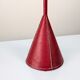 Jacques Adnet floor lamp in red leather, mid-century modern, France, 1960s