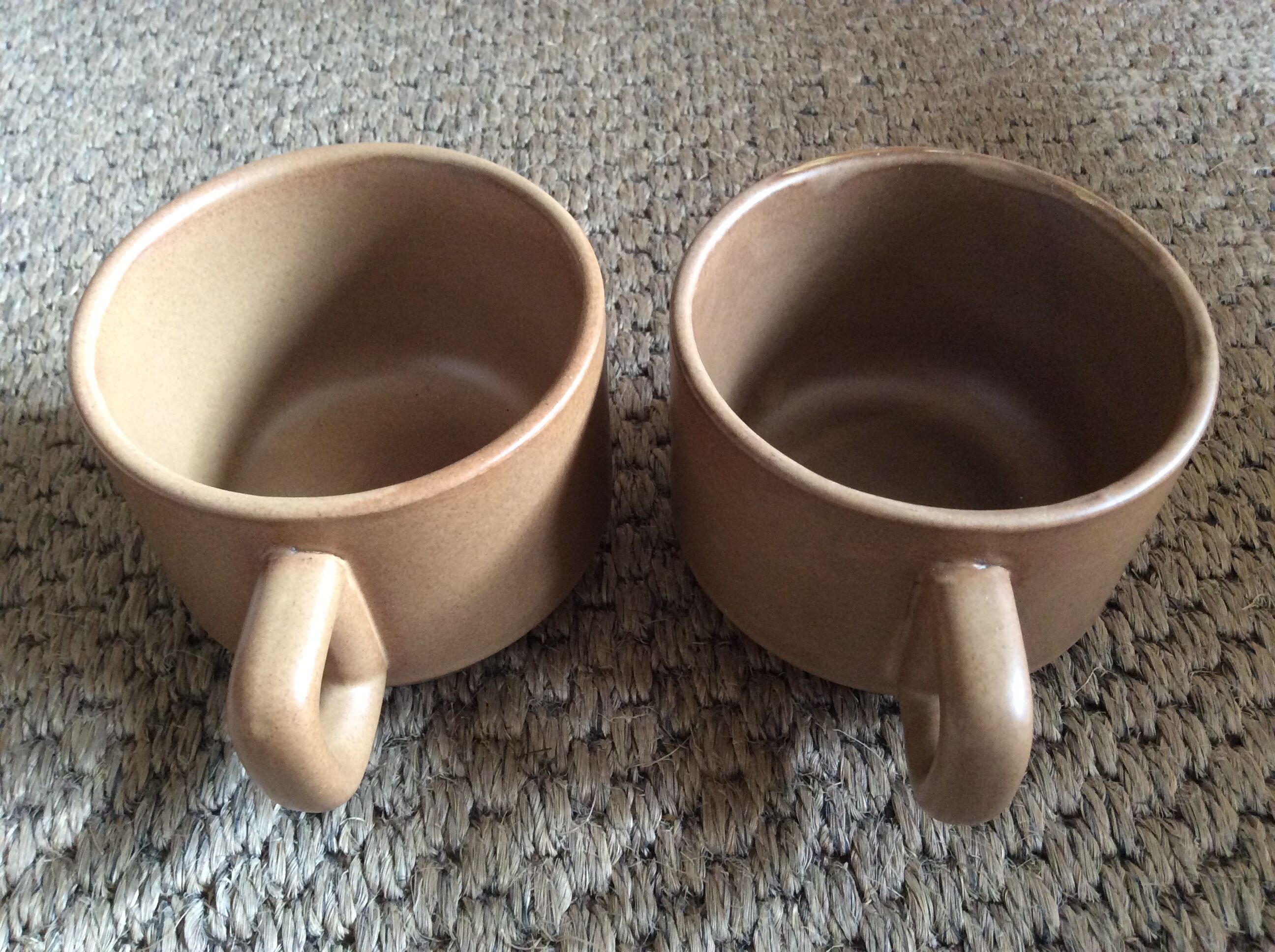 Duo of sandstone cups