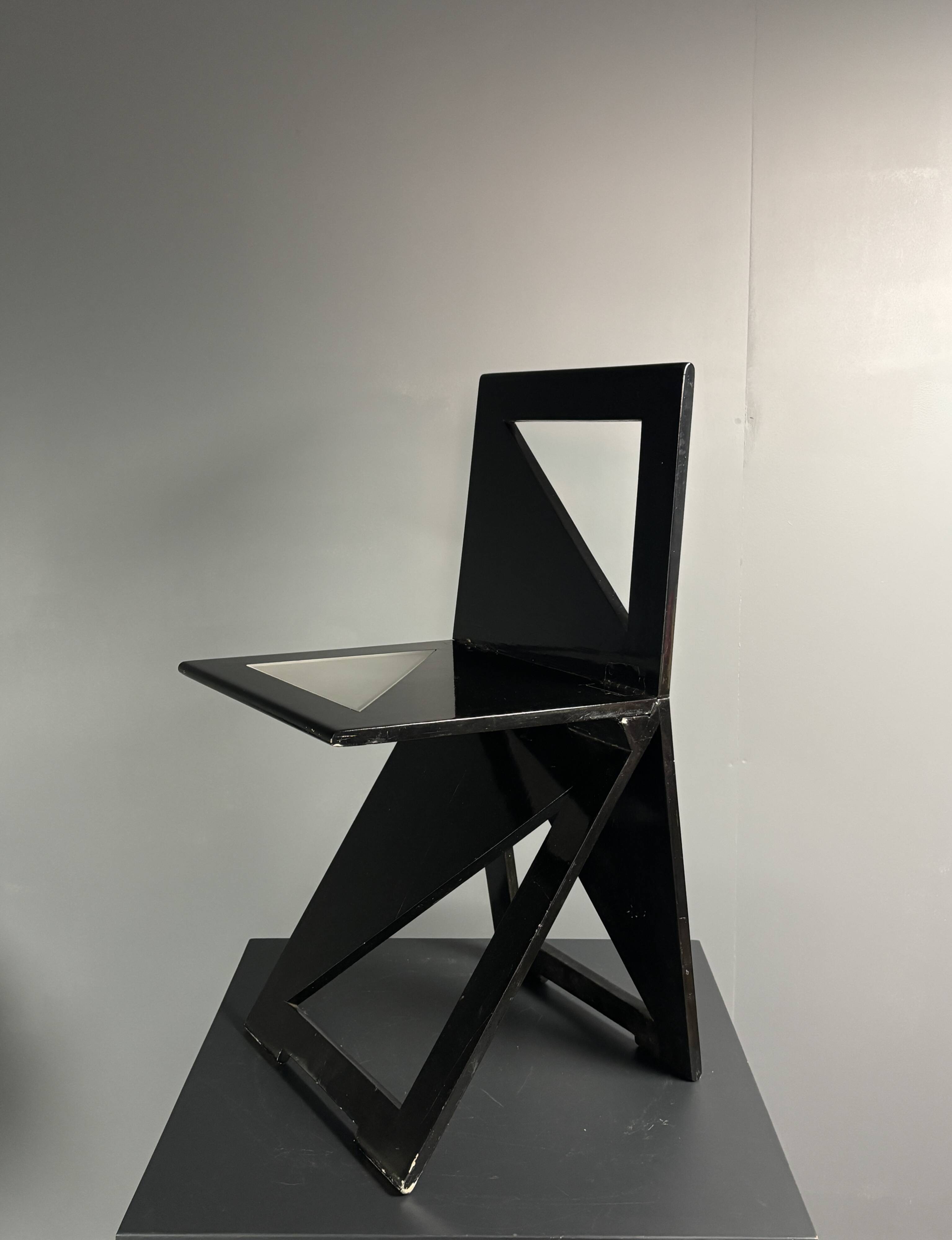 Dutch post modern foldable side chair, Eindhoven Design Academy, 1980s