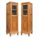 Rare pair of Art Deco glass columns in solid walnut – renovated