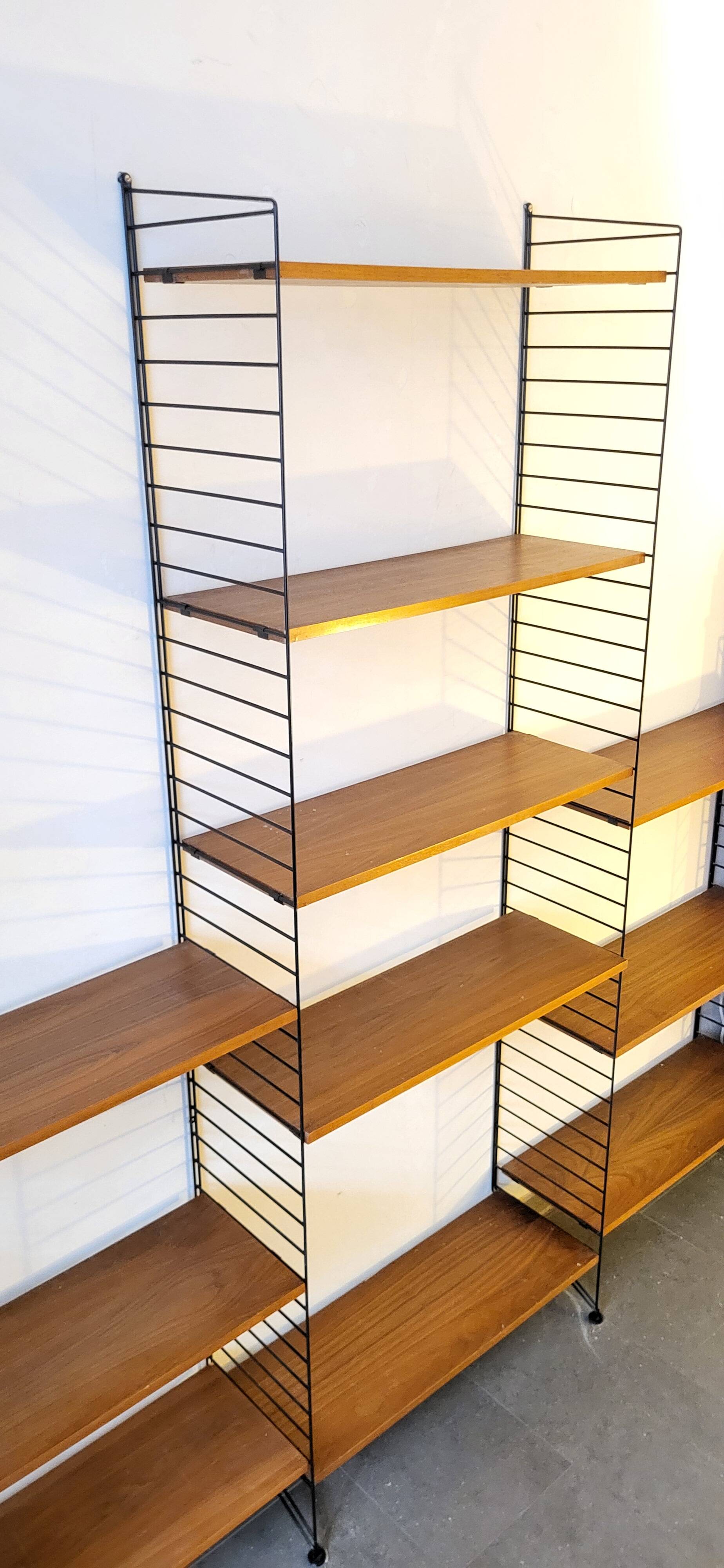 Large Modular String Shelf Scandinavian 1970s