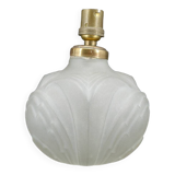 Small Art Deco pressed-molded glass lamp, France, circa 1925