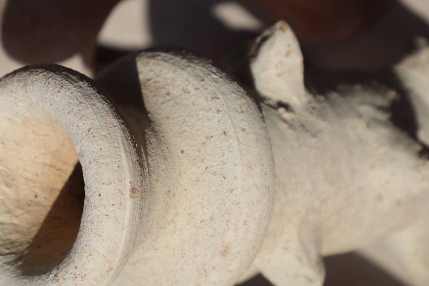 Raw wabi-sabi tamegroute sculpture vase