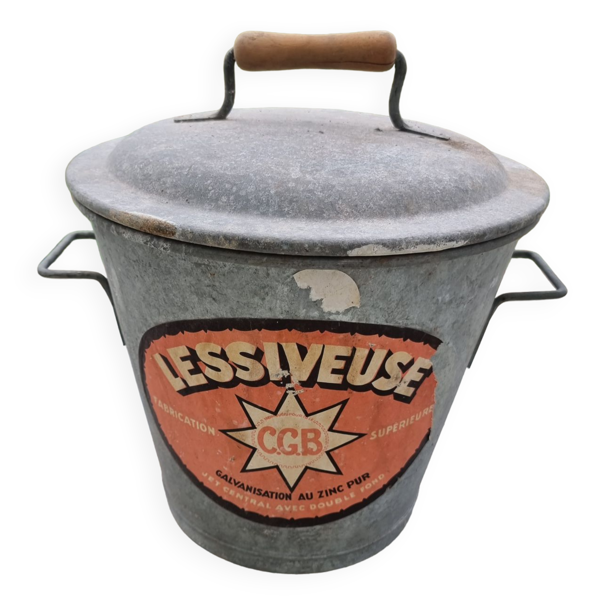 Old zinc washing machine