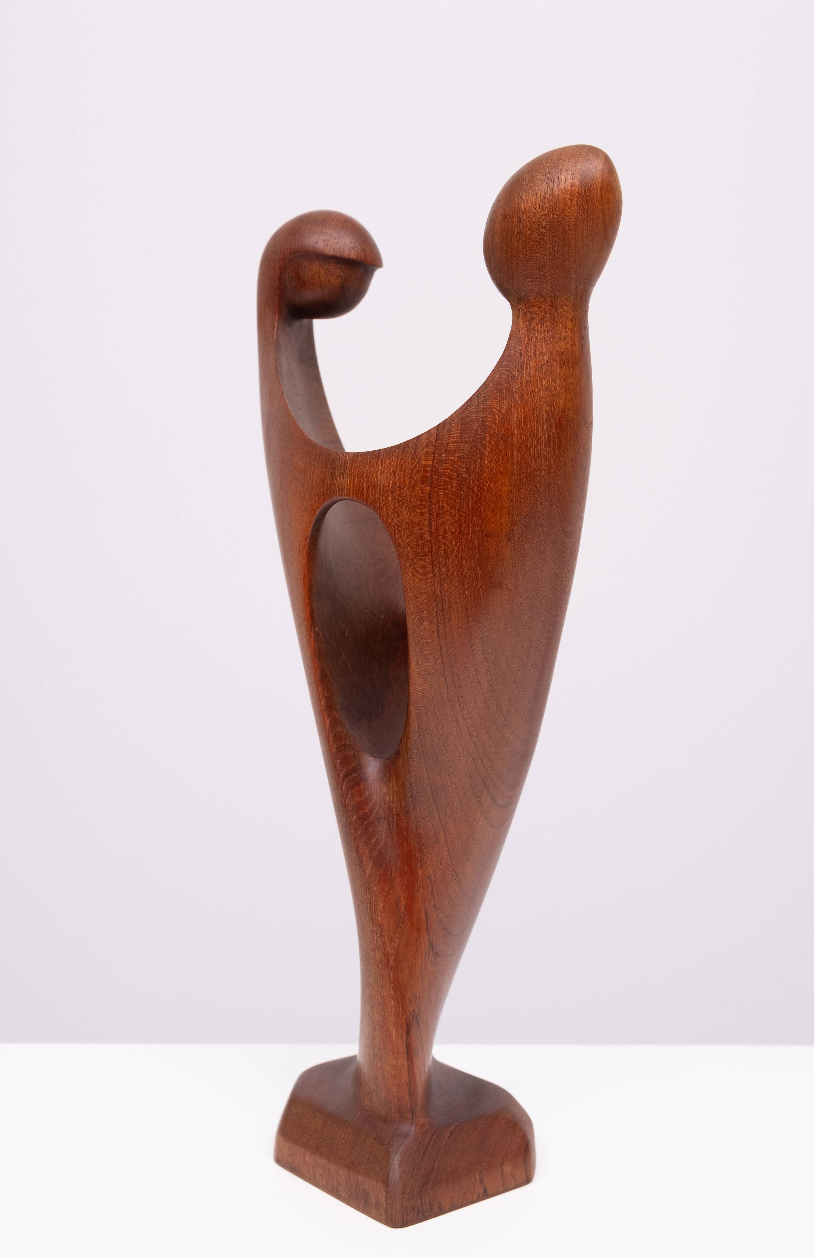 Teak Sculpture by Simon Randers 1960s Denmark