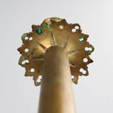 Pair of Antique French copper candlesticks in Baroque style, 1900s