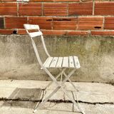 Chaise pliante bois et métal bar déco jardin terrasse et balcon