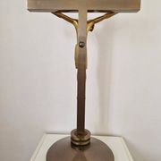 Jean Lambert-Rucki (1888-1967) - Important gilded bronze sculpture - Christ on the cross - Signed