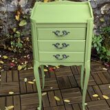 Pair of Louis XV style khaki bedside tables