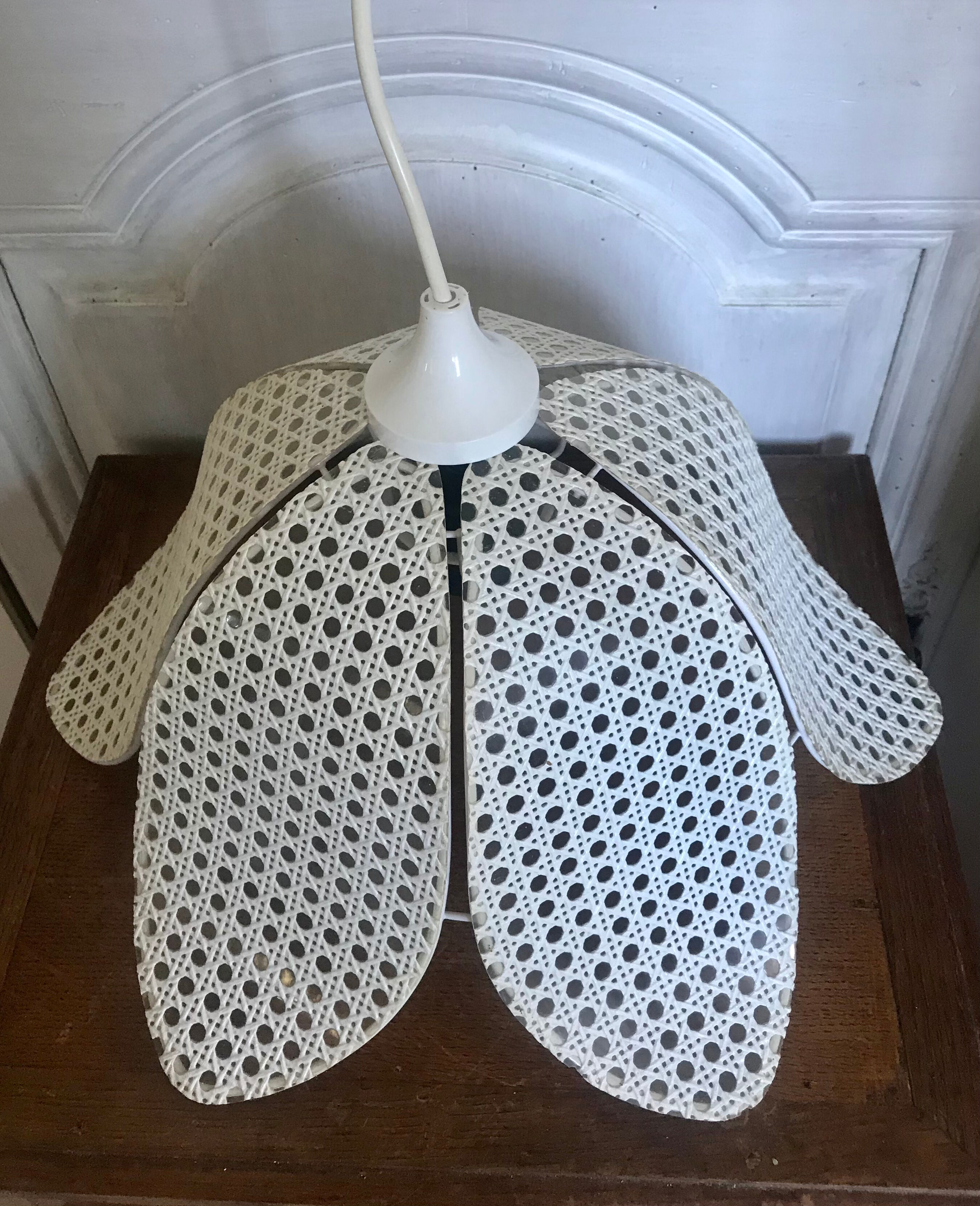 Vintage canine rattan hanging