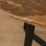 Table à manger vintage en marbre onyx