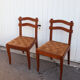 Pair of oak rush chairs