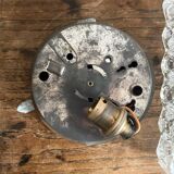 Vintage square molded glass ceiling light