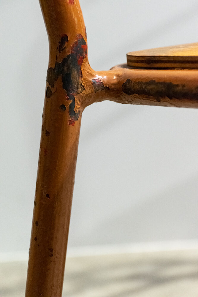 Série de six chaises bistrot métalliques 1950’