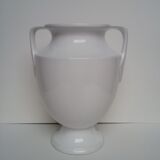 Cracked white ceramic vase