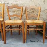 6 straw chairs