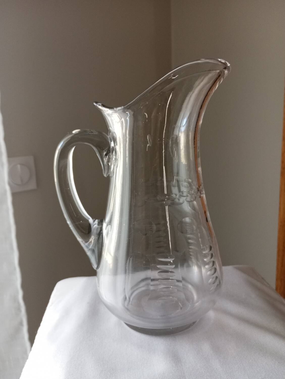 Carafe en verre soufflé